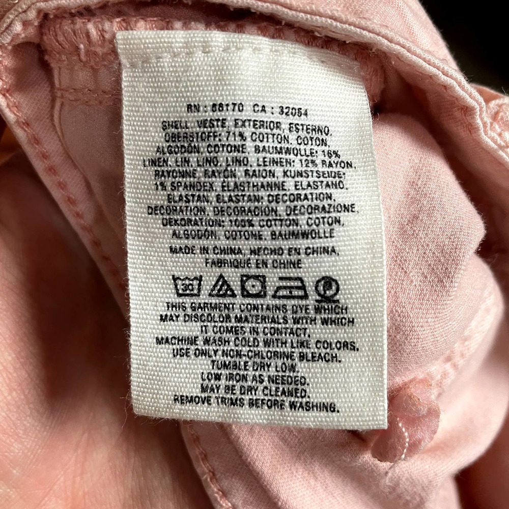 Anthropologie The Wanderer Dusty Pink Cargo Straight Leg Pants Size 30 - Picture 11 of 16